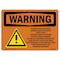 Signmission OSHA Warning Sign, 10" Height, Rigid Plastic, Moving Gate Can Cause Serious Injury, Landscape OS-WS-P-1014-L-12687 - alternate 1